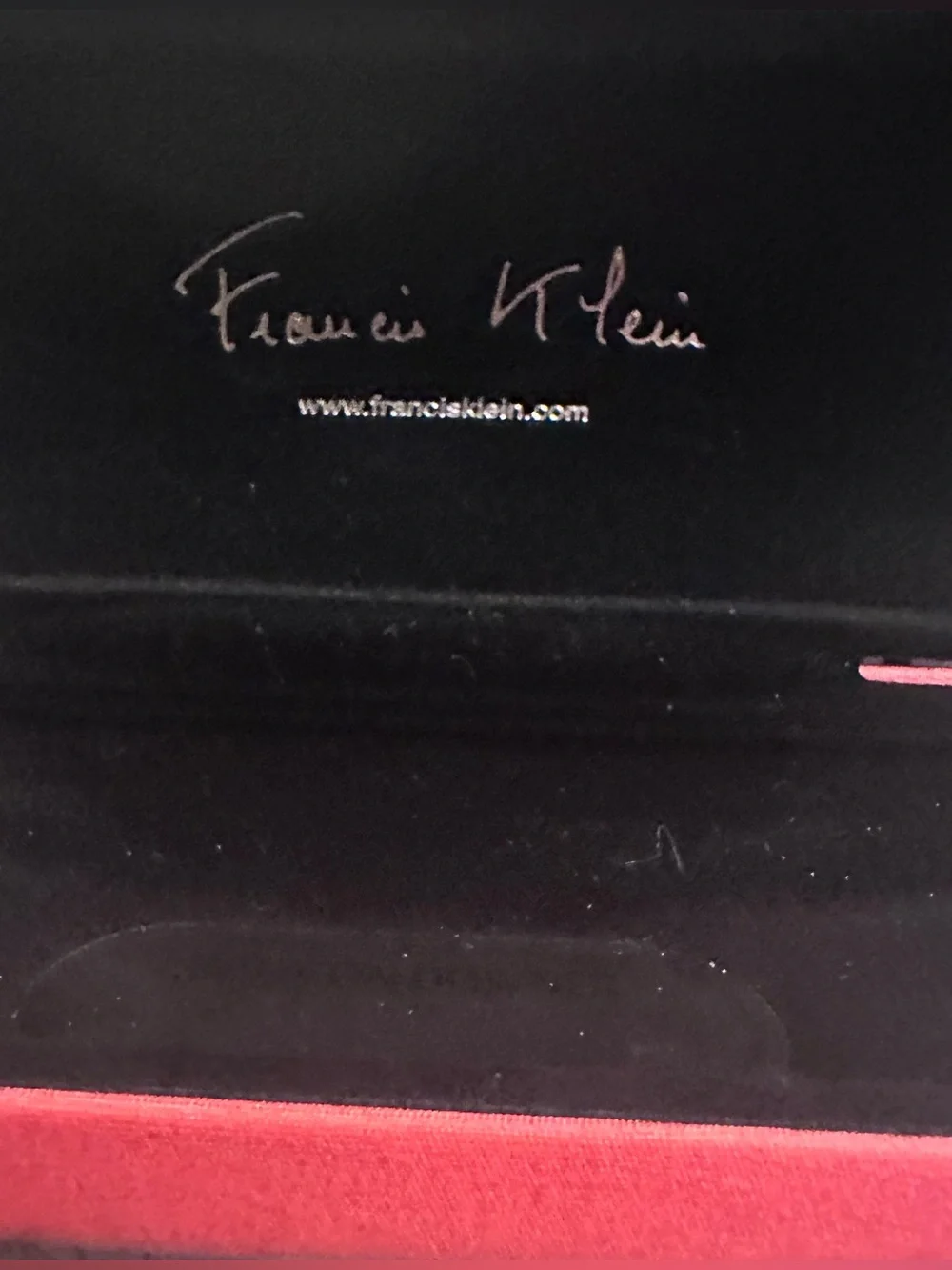 Francis Klein Paris Hard Eyeglass Case Retro Pinup Rockabilly Women Red